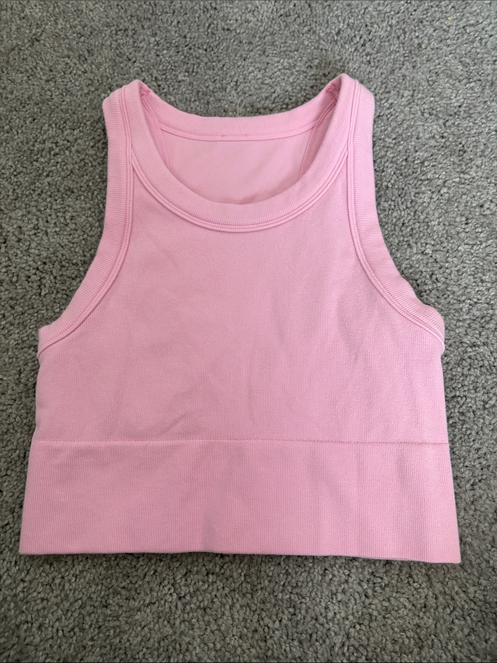 ALO Yoga Pink Racerback Crop Top - Picture 2 of 2